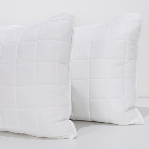 Coppia Copriguanciale Trapuntato mano seta® Tinta Unita Bianco