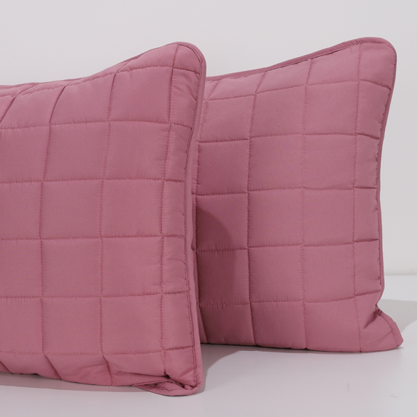 Coppia Copriguanciale Trapuntato mano seta® Tinta Unita Malva