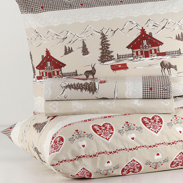 Completo Lenzuola 100% Cotone "Brunico" 