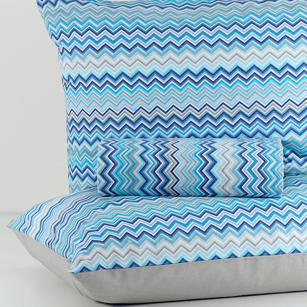 Parure-Copripiumino-ZigZag2 Blu