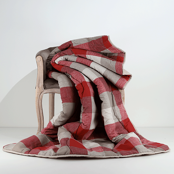 Plaid Imbottito-Dallas-Bordeaux1