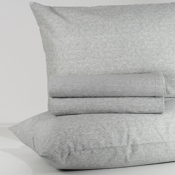Completo-Letto-Cotton-Melange-Grigio-Chiaro