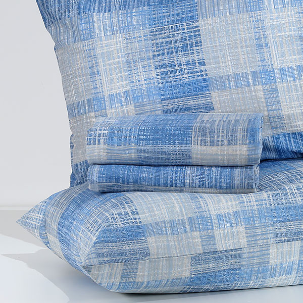 Completo-Lenzuola-Cotton-Graffiti-Blu