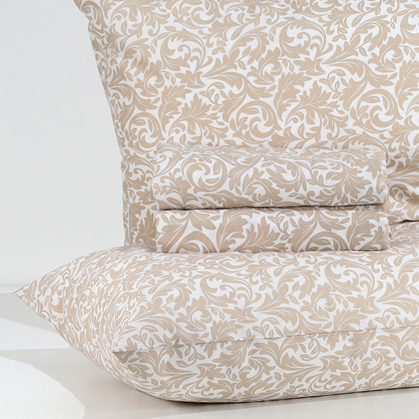 Completo-Lenzuola-Cotton-Jaquard-Beige