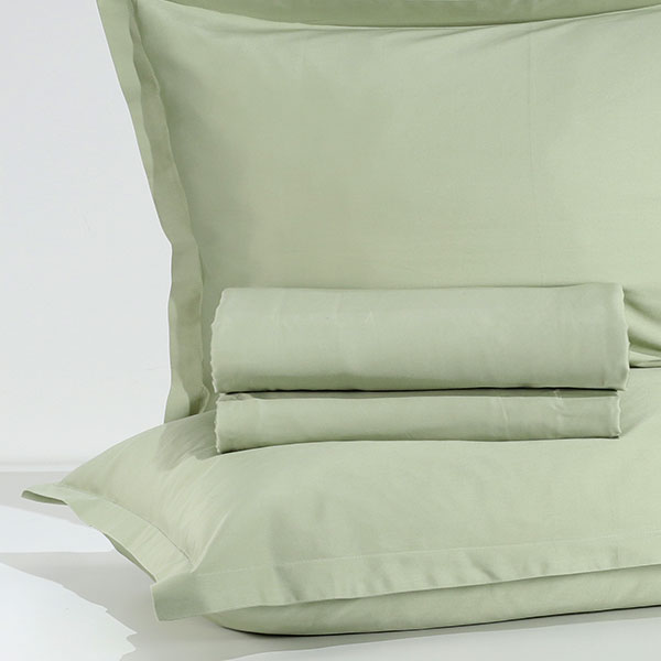 Completo-Lenzuola-Raso-Di-Cotone-Egiziano-Salvia