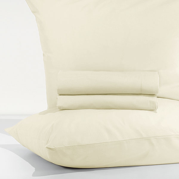 Completo-Lenzuola-Extra-Cotton-Panna 1